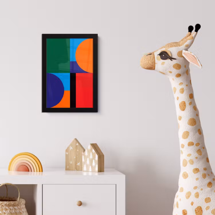 Poster met lijst - Geometrisch - Abstract - Vormen - Kleurrijk - Modern — 5