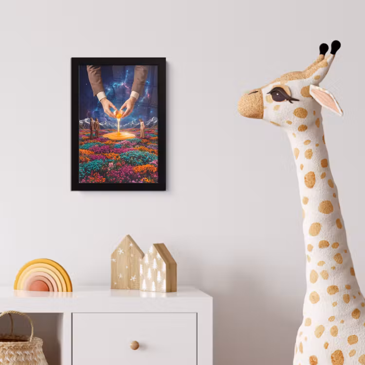 Poster met lijst - Handen - Ei - Surrealisme — 5
