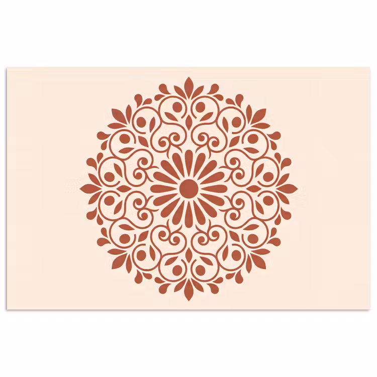 Poster - Decoratie - Cirkel - Symmetrisch - Modern - Roodbruin — 1