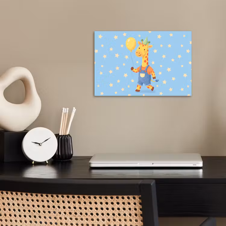 Poster - Dieren - Giraffe - Ballon - Feest - Kinderkamer — 2