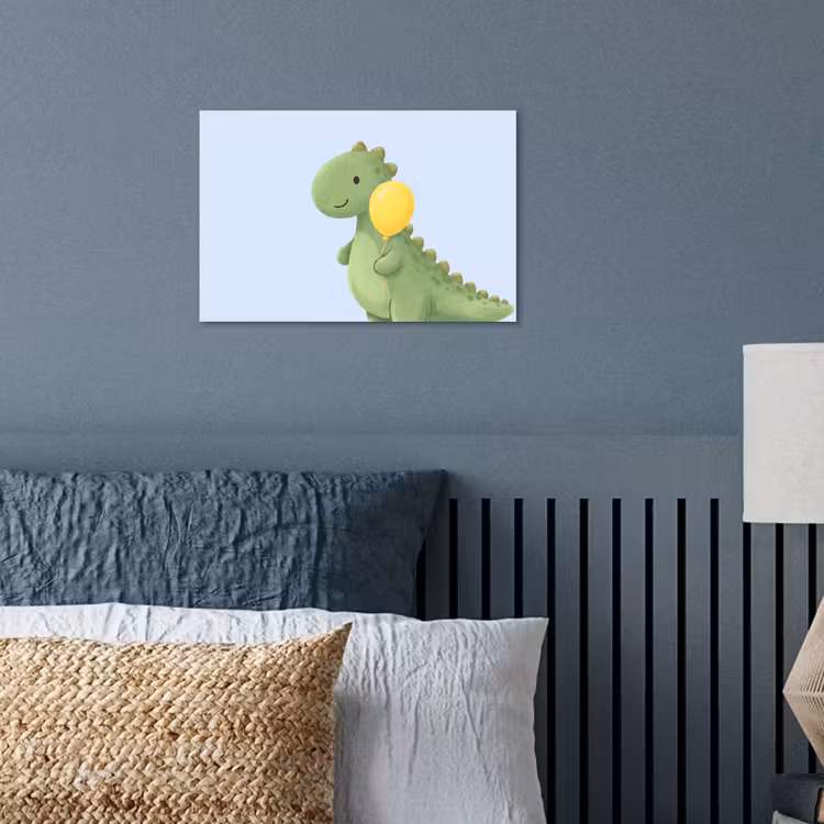 Poster - Dinosaurus - Ballon - Kinderkamer - Illustratie - Groen — 3