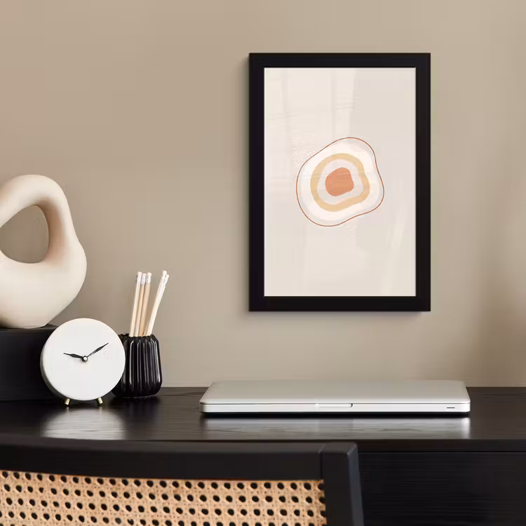 Poster met lijst - Abstract - Organisch - Modern - Beige - Kunst — 3