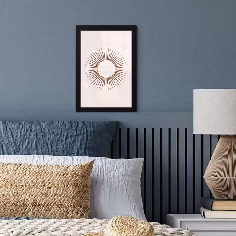 Poster met lijst - Abstract - Zon - Symbool - Modern - Beige — 4