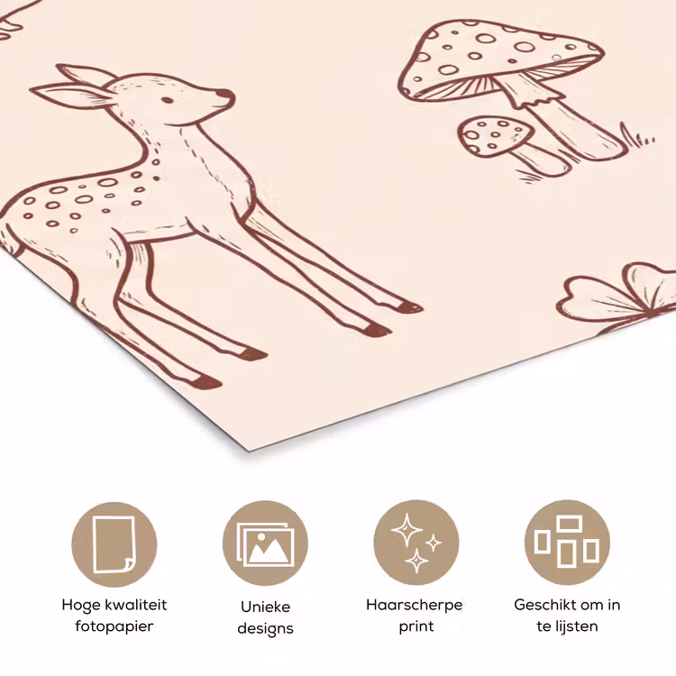 Poster - Dieren - Bos - Natuur - Schets - Patroon — 5