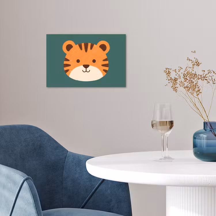 Poster - Dieren - Kop - Oranje - Illustratie - Modern — 4