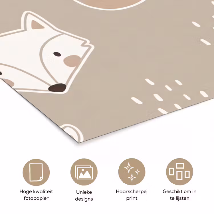 Poster - Dieren - Patroon - Illustratie - Modern - Beige — 5