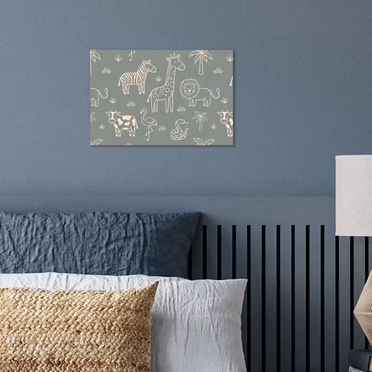 Poster - Dieren - Safari - Patroon - Illustratie - Groen — 3