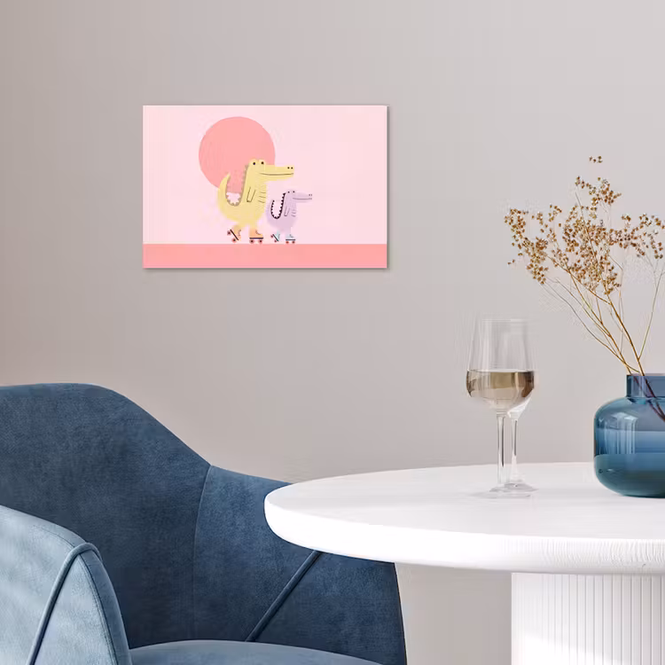 Poster - Dieren - Skaten - Illustratie - Speels - Roze — 4