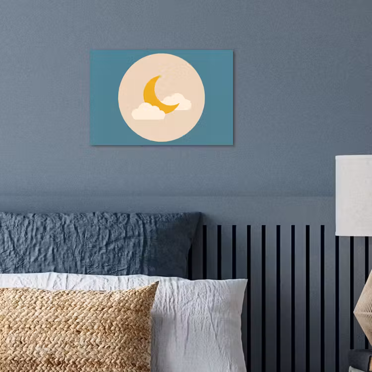 Poster - Maan - Wolken - Natuur - Abstract - Geel — 3