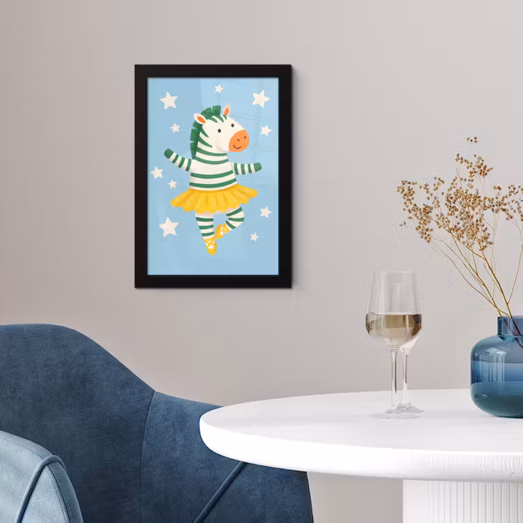 Poster met lijst - Dieren - Dans - Illustratie - Kinderkamer - Sterren — 2