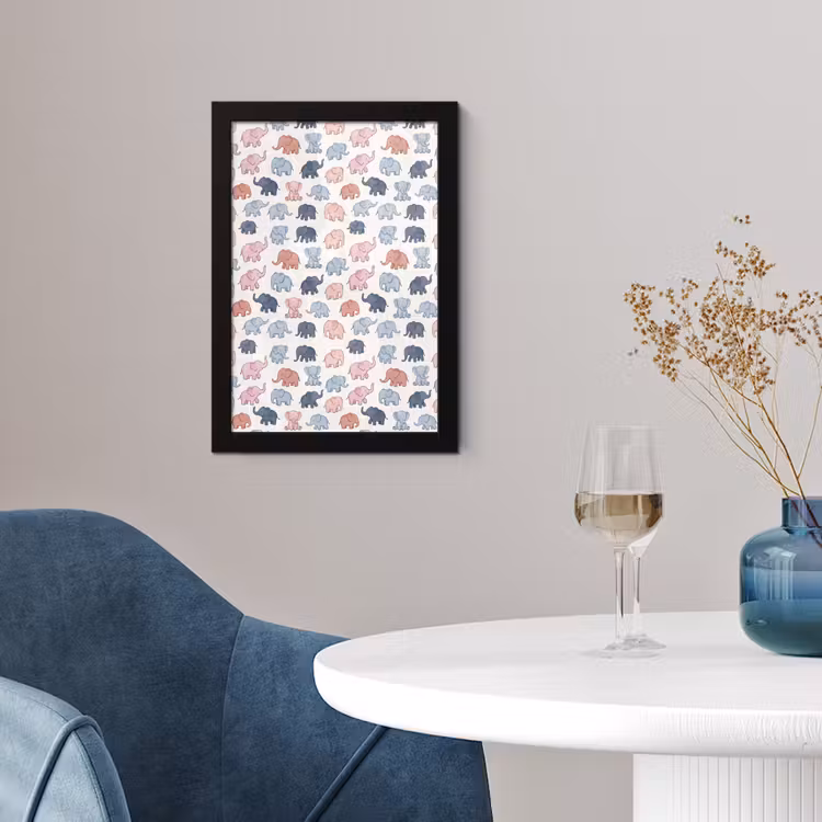 Poster met lijst - Dieren - Patroon - Kinderkamer - Pastel - Speels — 2