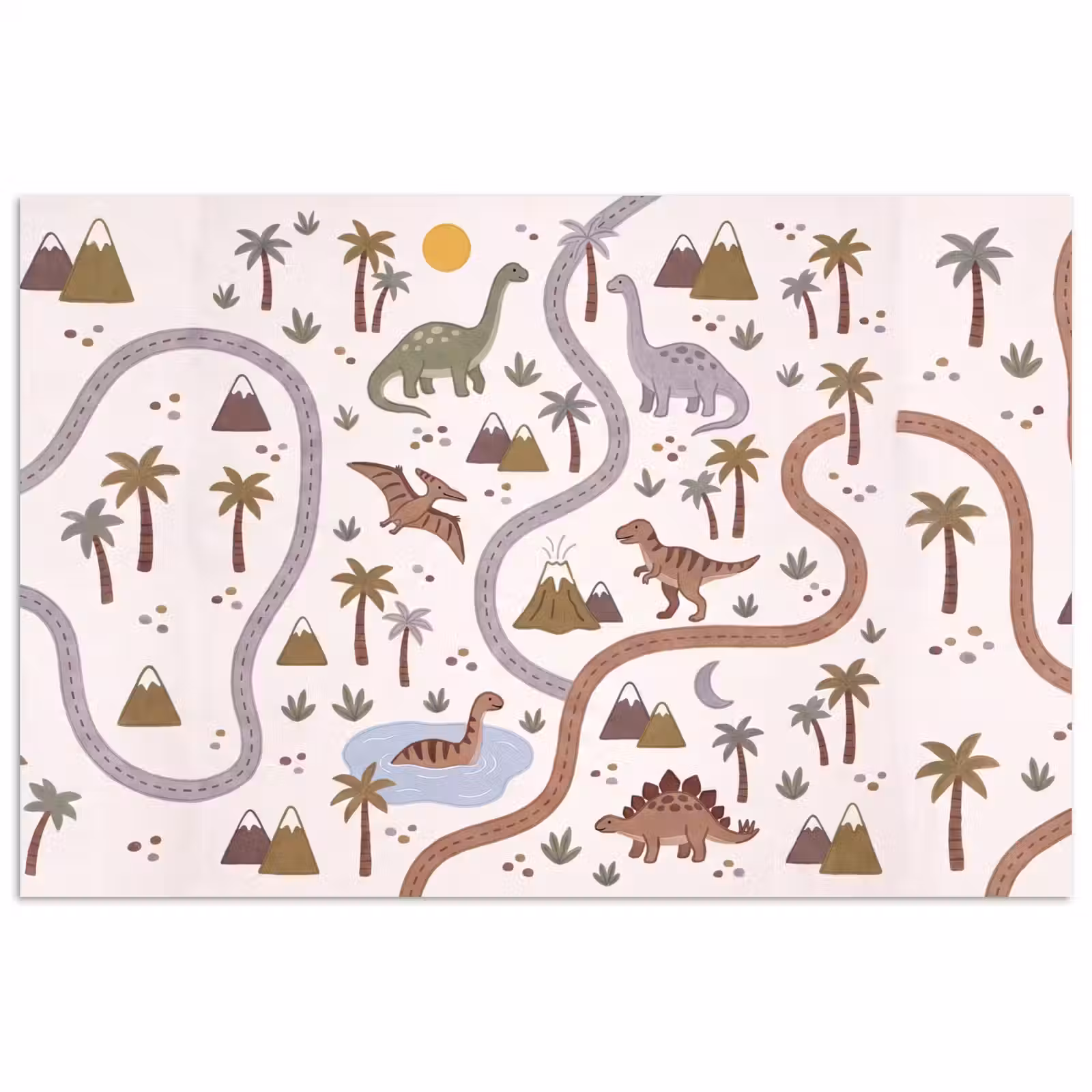 Poster - Dinosaurus - Natuur - Speels — 1