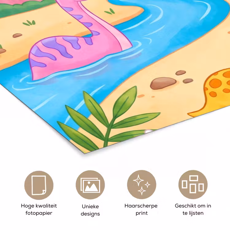 Poster - Dinosaurus - Jungle - Illustratie — 5