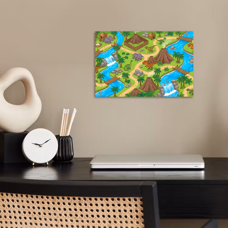 Poster - Dinosaurus - Landschap - Cartoon — 2