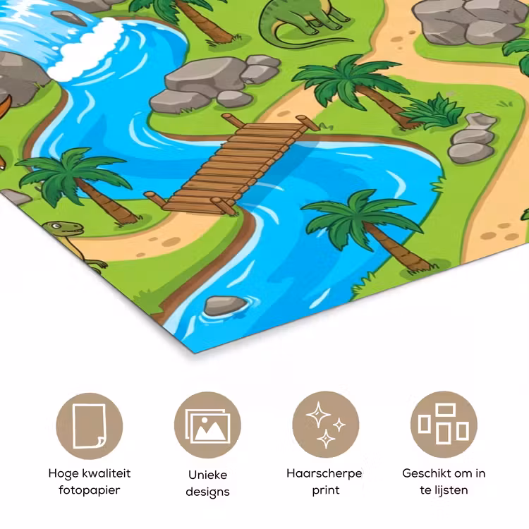 Poster - Dinosaurus - Landschap - Cartoon — 5