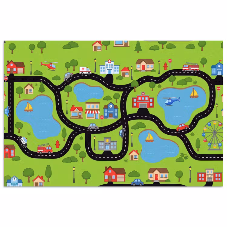 Poster - Dorp - Wegen - Cartoon — 1