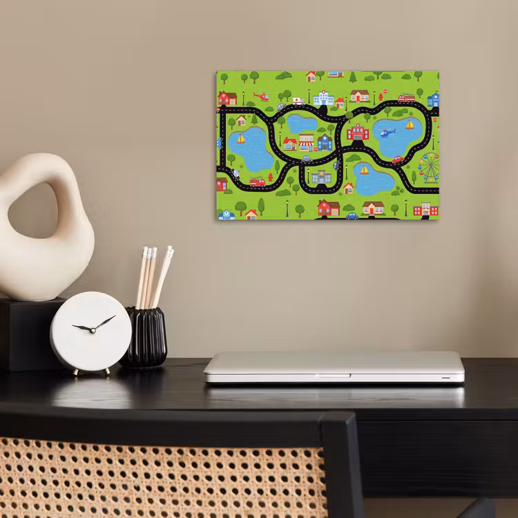 Poster - Dorp - Wegen - Cartoon — 2