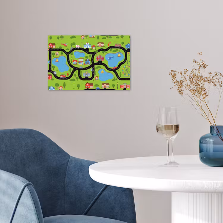 Poster - Dorp - Wegen - Cartoon — 4