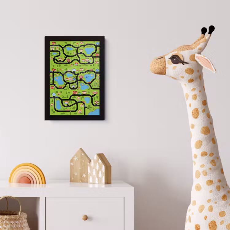 Poster met lijst - Dorp - Wegen - Cartoon — 5
