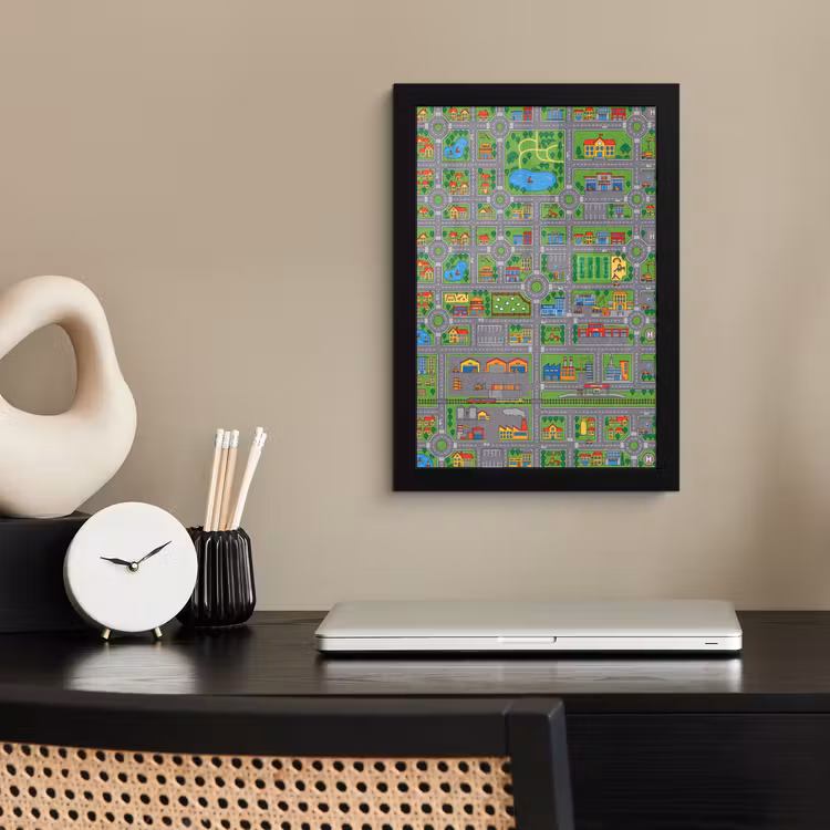 Poster met lijst - Gebouwen - Straten - Kinderlijk — 3