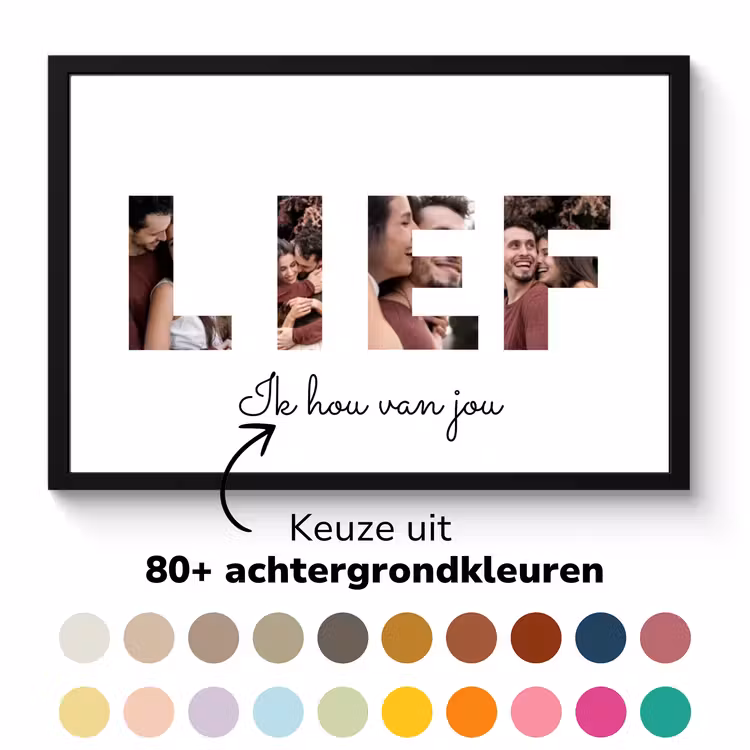 Poster met lijst - Lief — 5