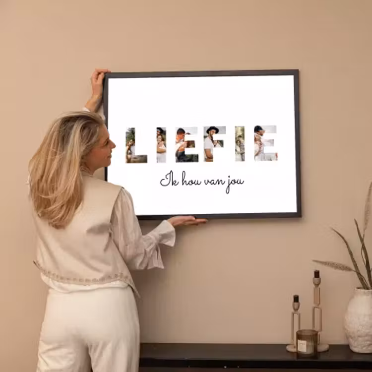 Poster met lijst - Liefie — 3