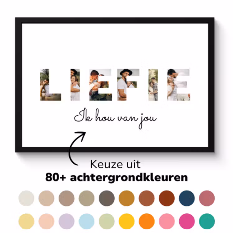 Poster met lijst - Liefie — 5