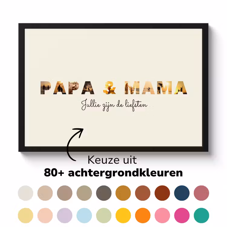Poster met lijst - Papa & Mama — 6