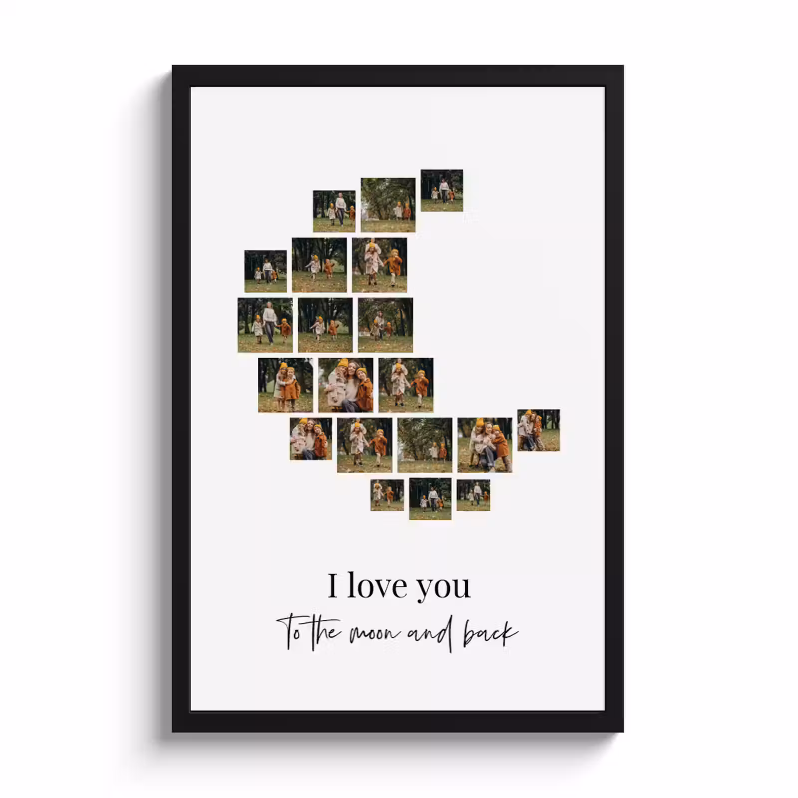 Poster met lijst – Maan collage — 1