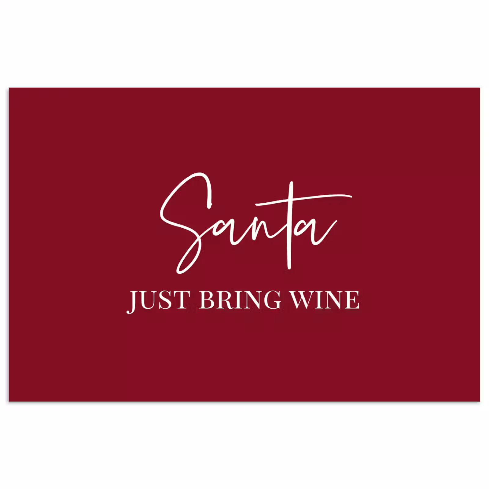 Poster - Santa - Wine - Rood - Kerst - Kerstman — 1