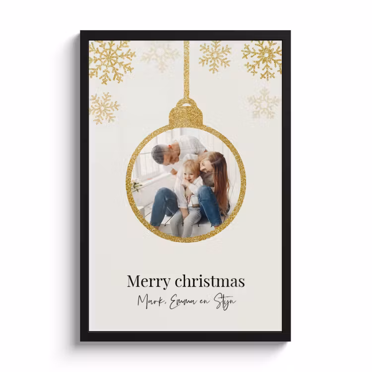 Poster met lijst – Kerstbal — 1