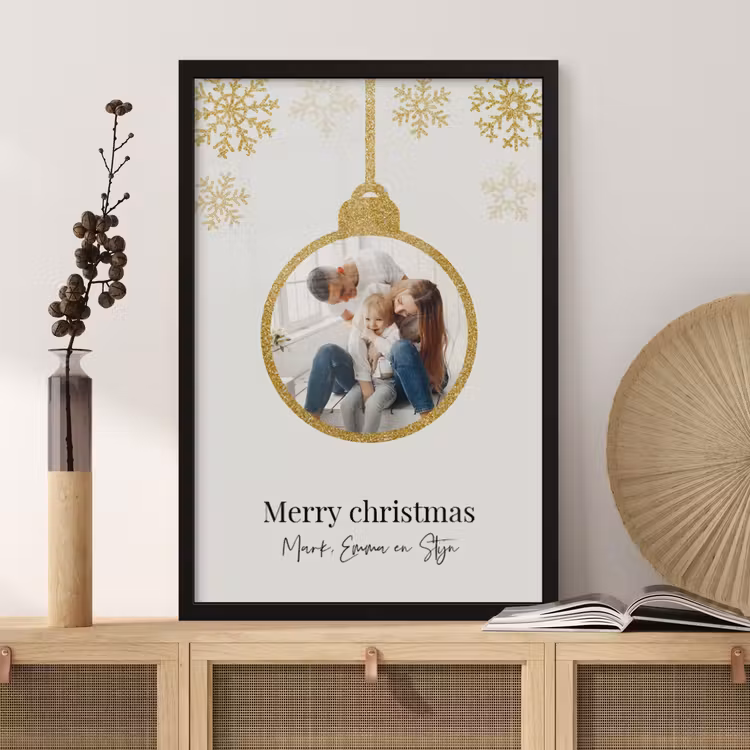 Poster met lijst – Kerstbal — 2