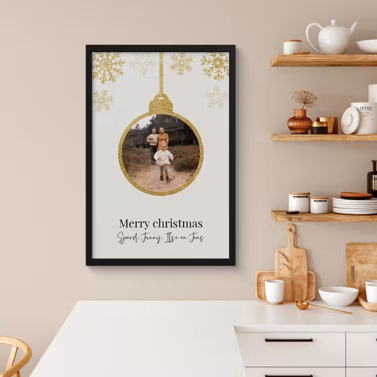 Poster met lijst – Kerstbal — 3