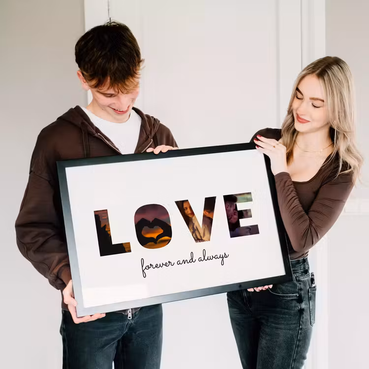 Poster met lijst - Love — 2