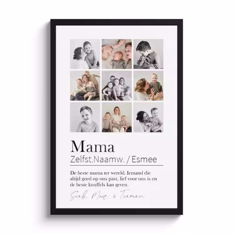 Poster met lijst - Mama betekenis collage — 1