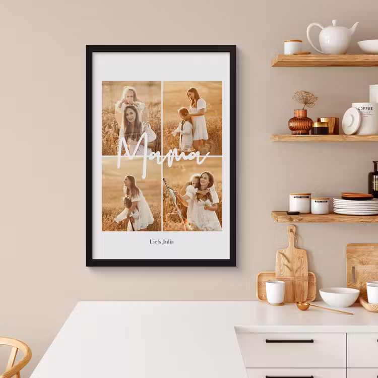 Poster met lijst - Mama collage — 2