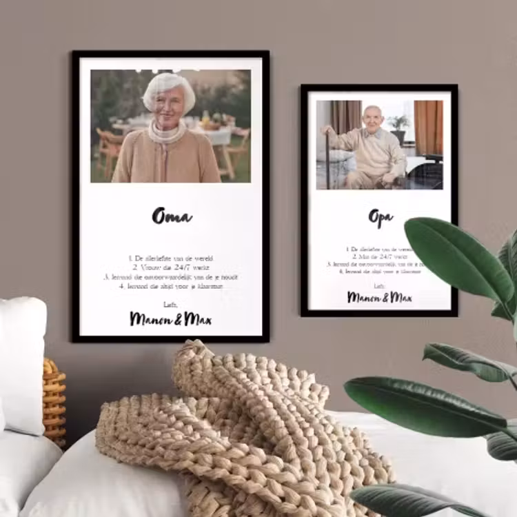 Poster met lijst opa en oma — 4