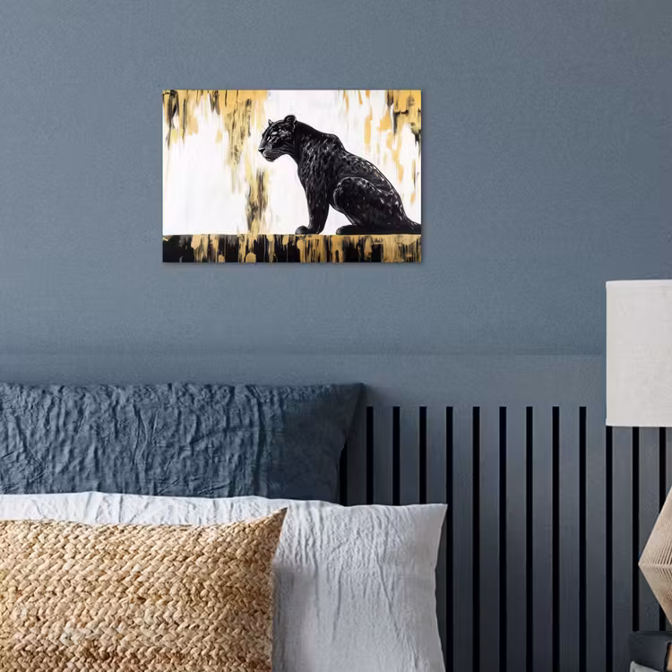 Poster - Panter - Zwart - Abstract - Goud — 3