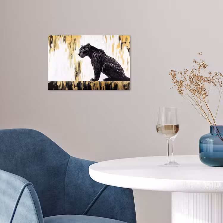 Poster - Panter - Zwart - Abstract - Goud — 4