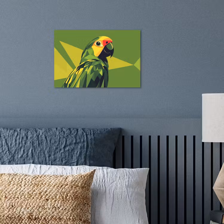 Poster - Papegaai - Groen - Snavel - Abstract — 3