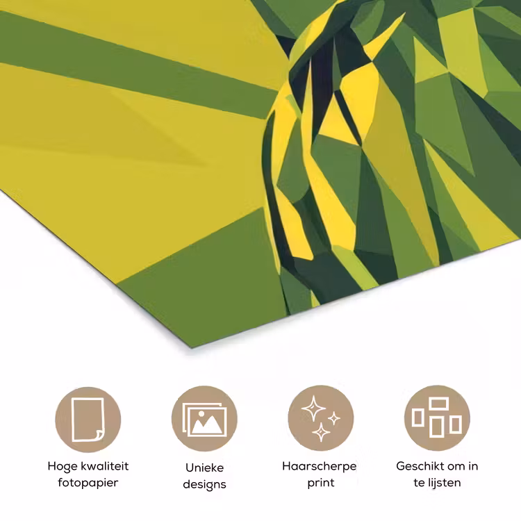 Poster - Papegaai - Groen - Snavel - Abstract — 5