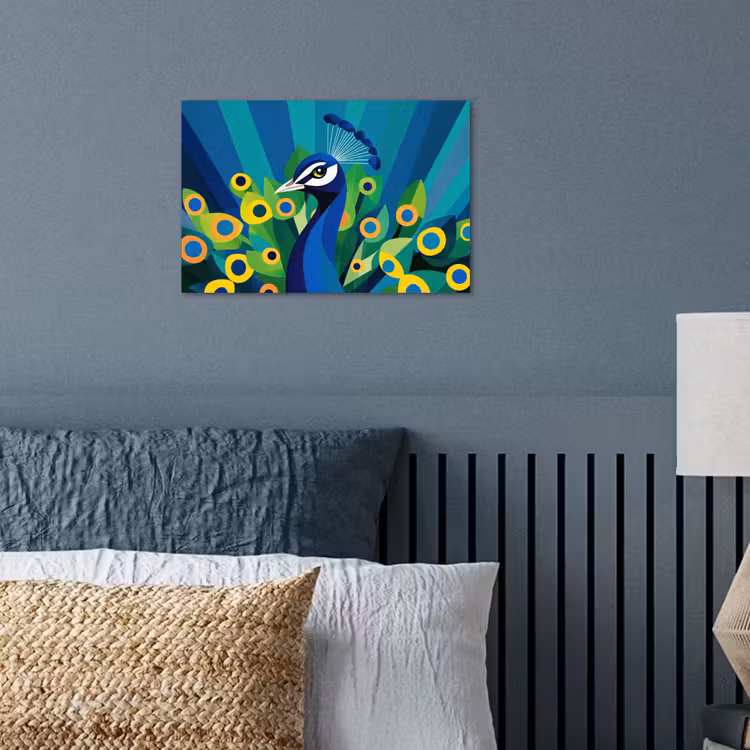 Poster - Pauw - Cirkels - Blauw — 3