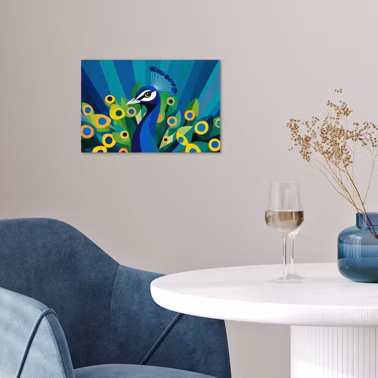 Poster - Pauw - Cirkels - Blauw — 4