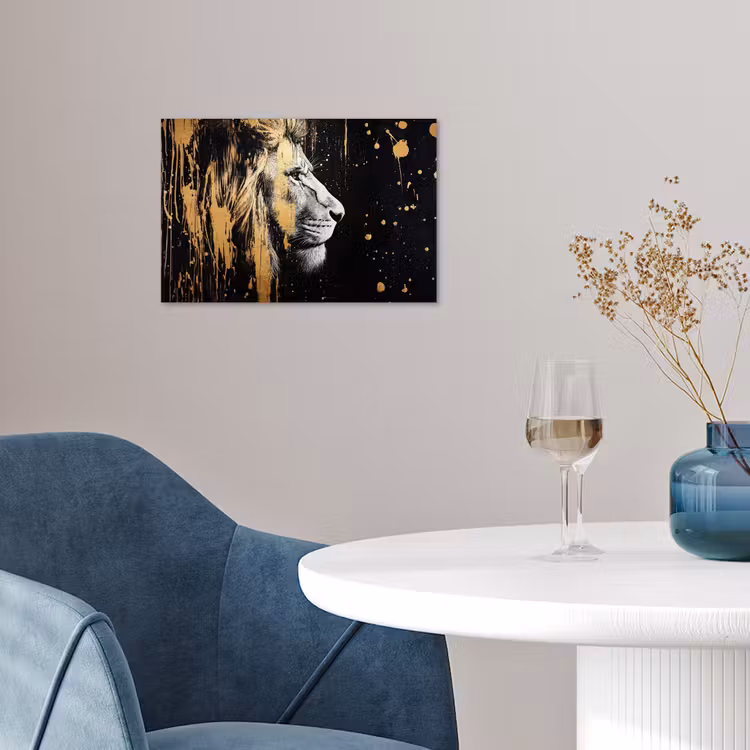 Poster - Portret - Leeuw - Abstract - Goud — 4