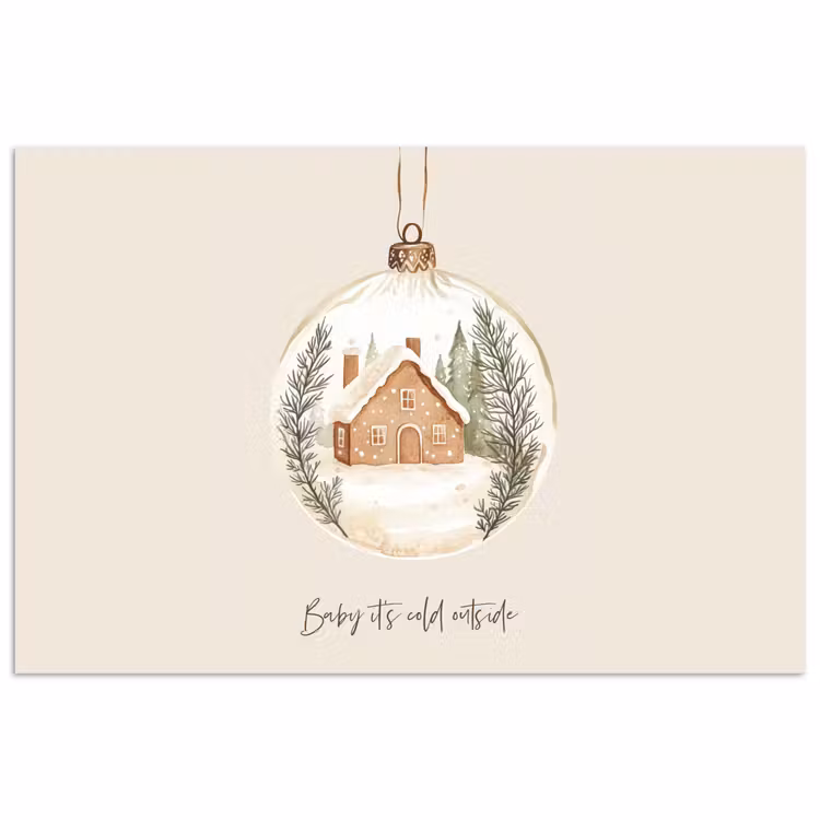 Poster - Quote - Winter - Kerst - Beige - Kerstbal — 1