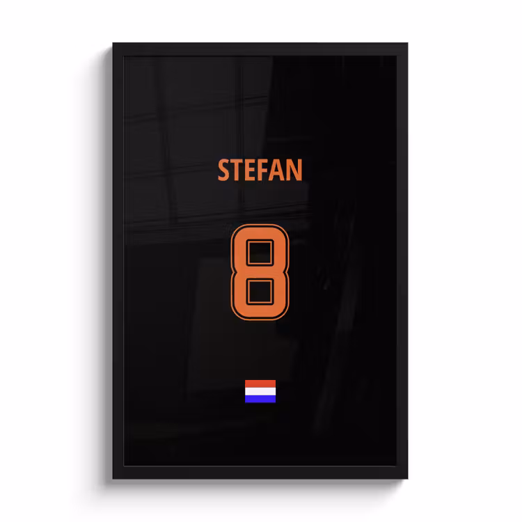 Poster met lijst - Rugnummer — 1