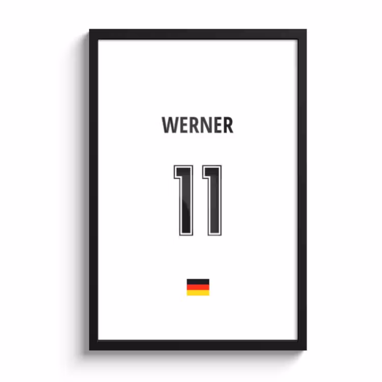 Poster met lijst - Rugnummer — 2