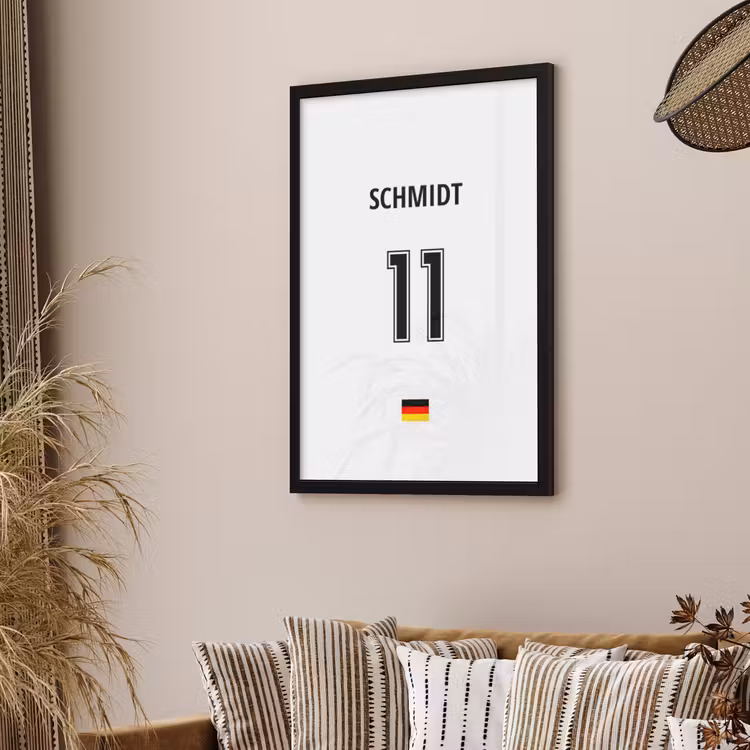 Poster met lijst - Rugnummer — 5