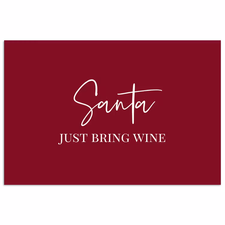 Poster - Santa - Wine - Rood - Kerst - Kerstman — 1