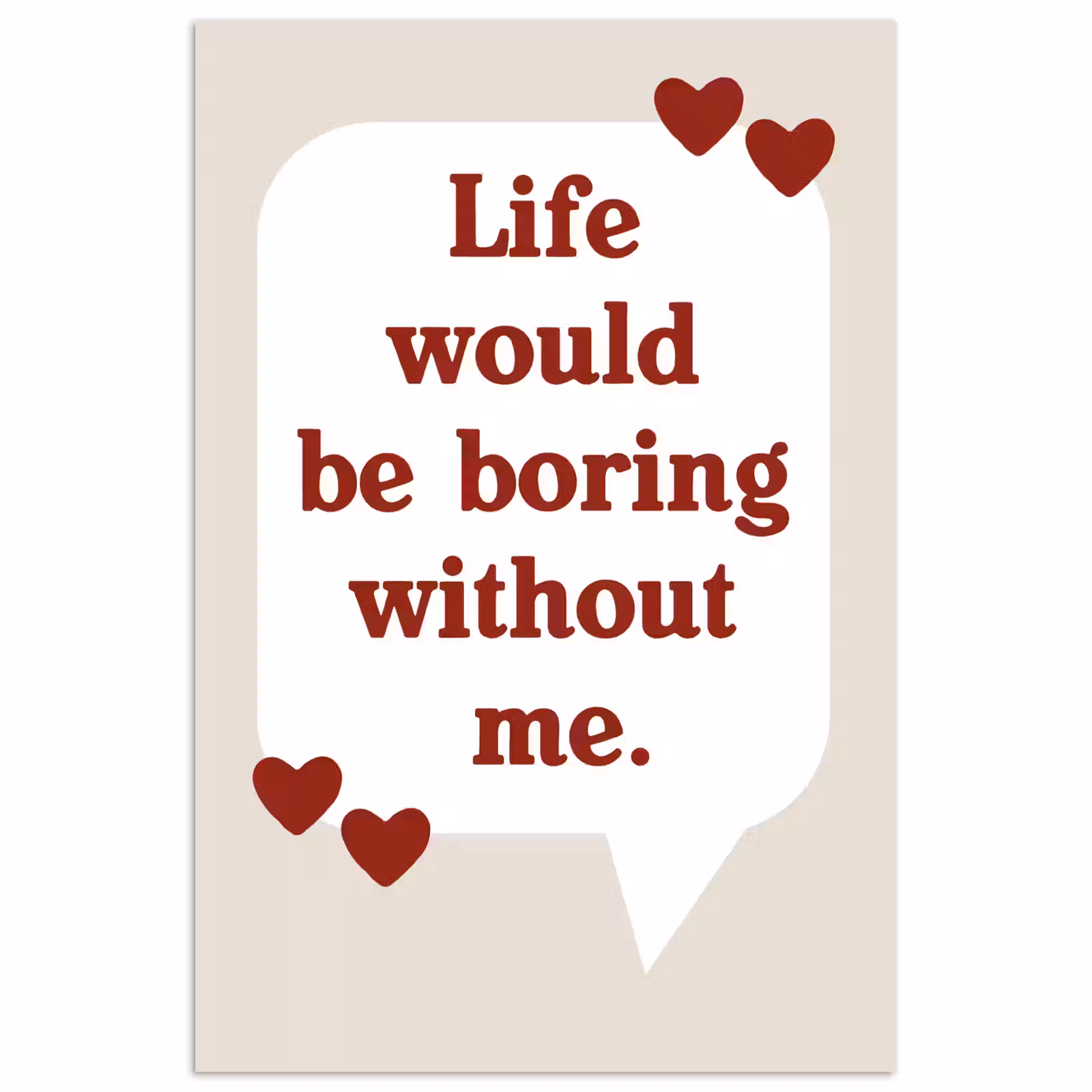 Poster - Quote - Tekstballon - Hartjes — 1